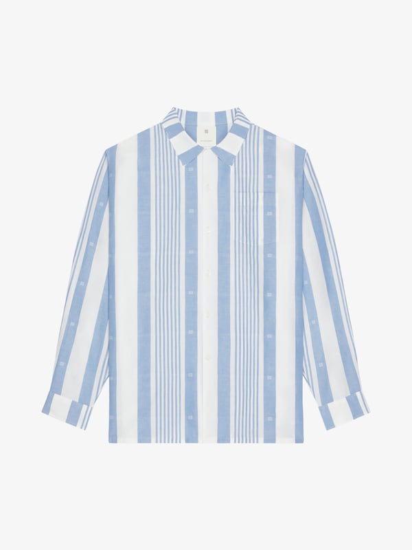Givenchy Shirt in linen with 4G stripes Rebajas