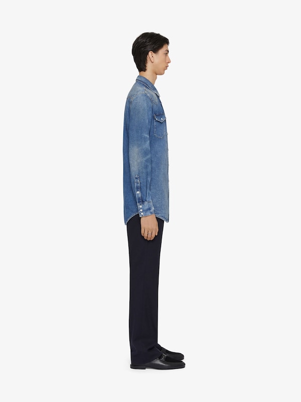Givenchy Slim fit shirt in denim Ofertas