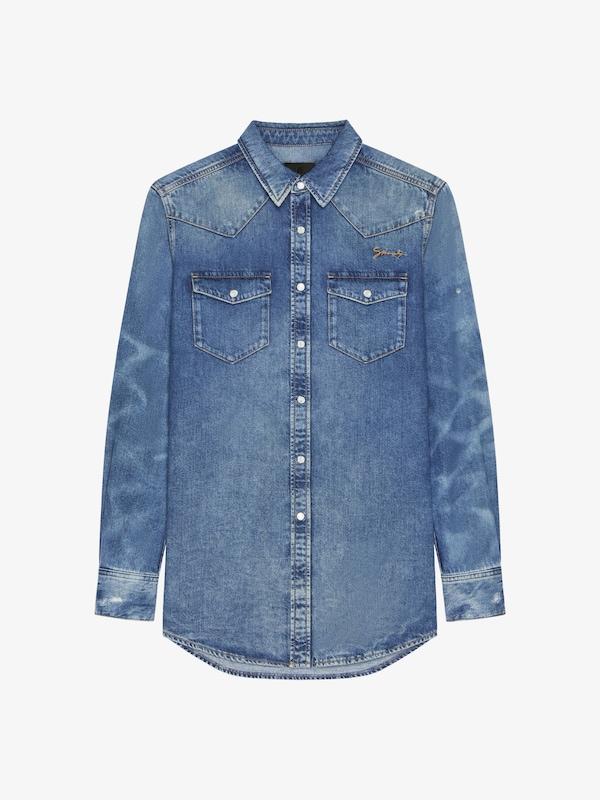 Givenchy Slim fit shirt in denim Ofertas