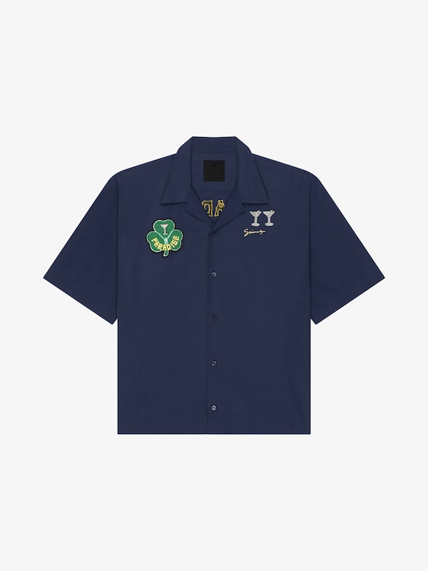 Givenchy Shirt in poplin with patches En oferta
