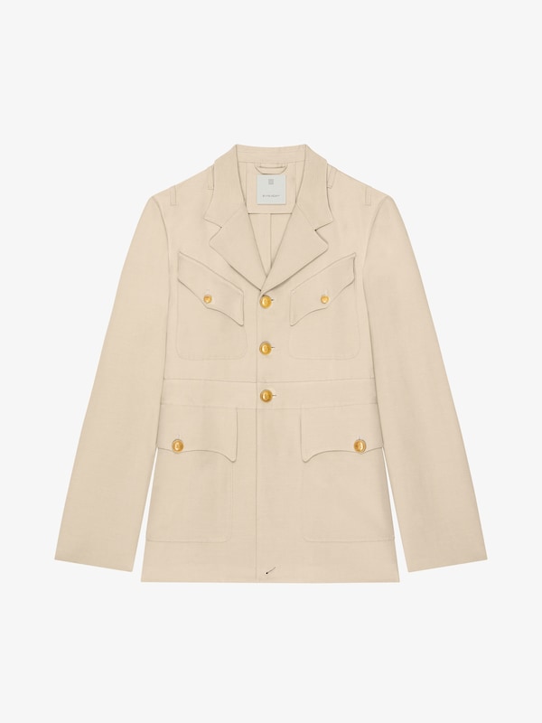 Givenchy Military jacket in silk and cotton Liquidación