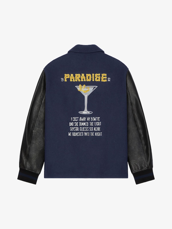 Givenchy Varsity jacket in wool and leather with patches Últimos 2 días