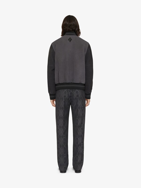 Givenchy Varsity jacket in grained leather with argyle pattern Último día
