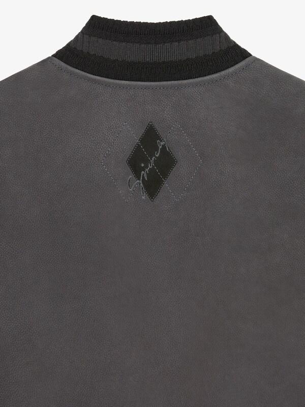 Givenchy Varsity jacket in grained leather with argyle pattern Último día