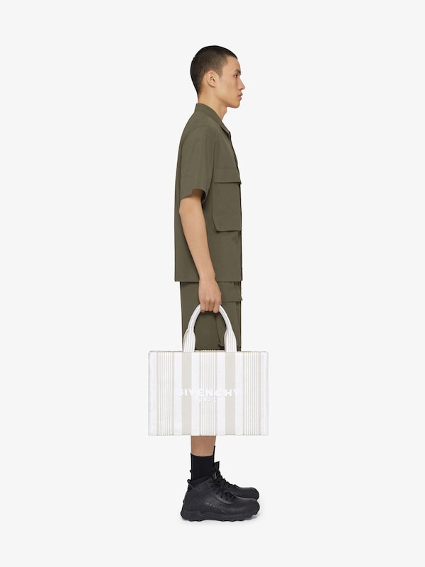 Givenchy GIVENCHY tote bag in cotton towelling with stripes Precio ultrabajo