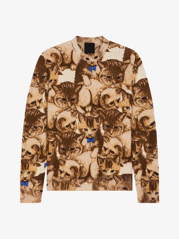 Givenchy Sweater in cat jacquard with crystals details Envío gratis