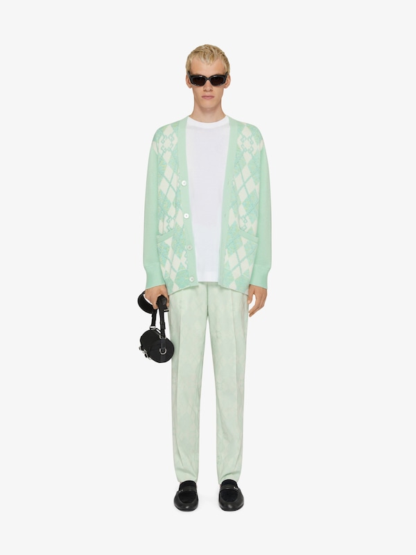 Givenchy Cardigan in monogram 72 argyle wool