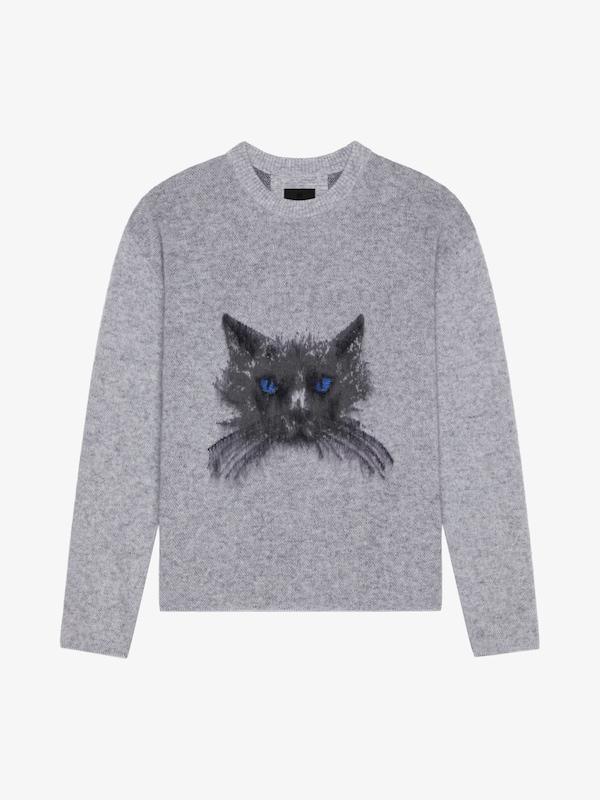 Givenchy Sweater in wool and mohair with cat jacquard Promoción trimestral
