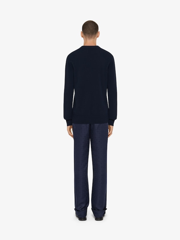 Givenchy Sweater in wool cashmere and crystals with 4G detail Liquidación