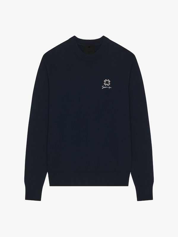 Givenchy Sweater in wool cashmere and crystals with 4G detail Liquidación