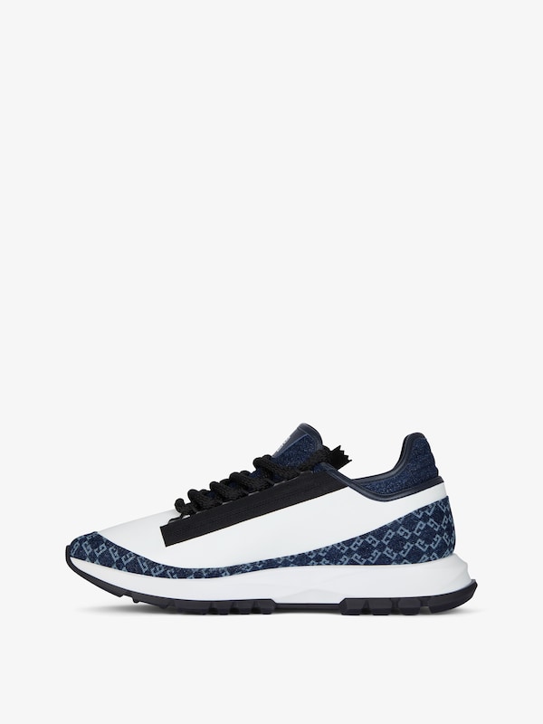 Givenchy Spectre sneakers in leather & monogram 72 denim Oferta exclusiva