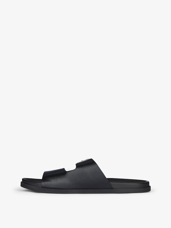 Givenchy Voyou flat mules in grained leather Rebajas online
