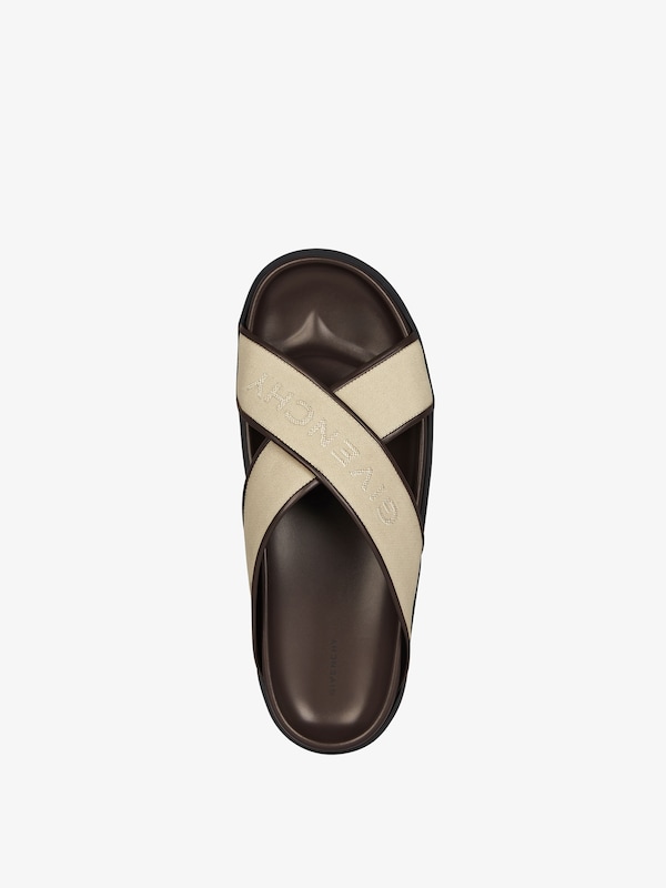 Givenchy G Plage flat mules in canvas Rebajas top