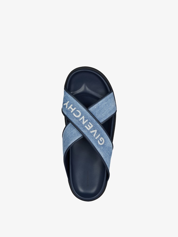 Givenchy G Plage flat mules in denim Envío gratis