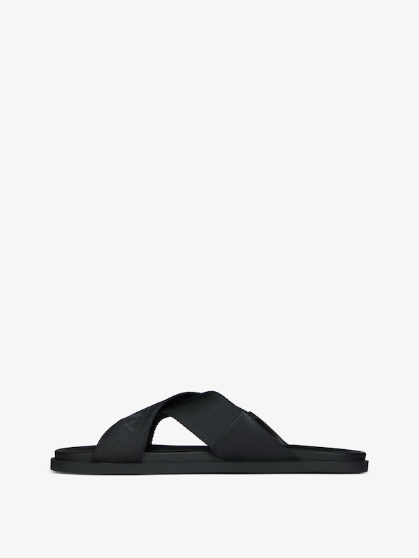 Givenchy G Plage flat mules with crossed straps in webbing Oferta especial