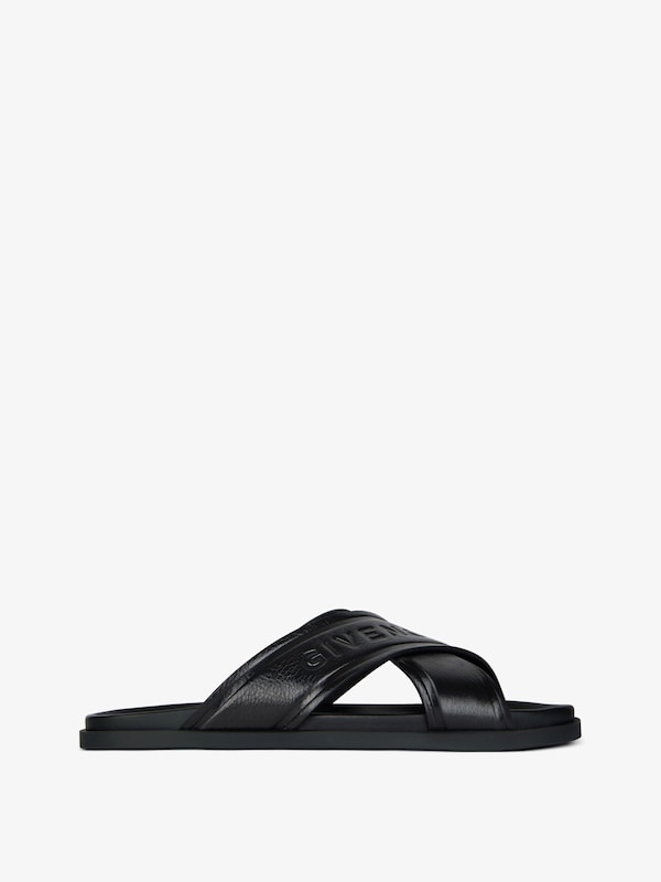 Givenchy G Plage flat mules with crossed straps in leather Últimos 3 días