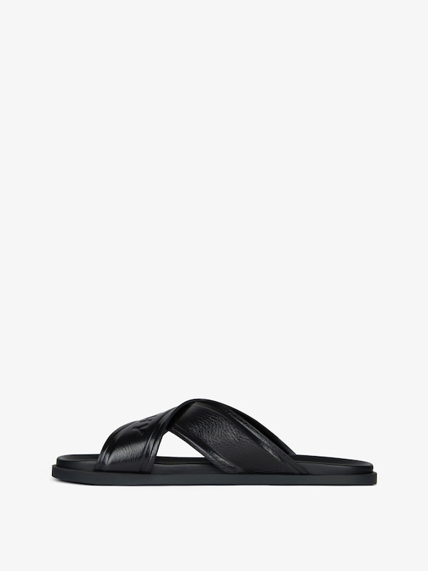 Givenchy G Plage flat mules with crossed straps in leather Últimos 3 días