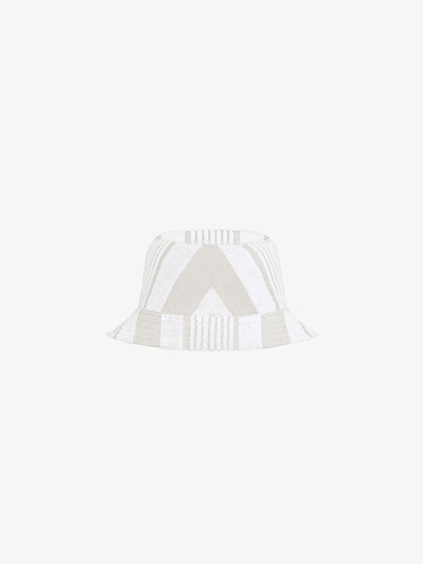 Givenchy GIVENCHY bucket hat in cotton towelling with stripes En oferta