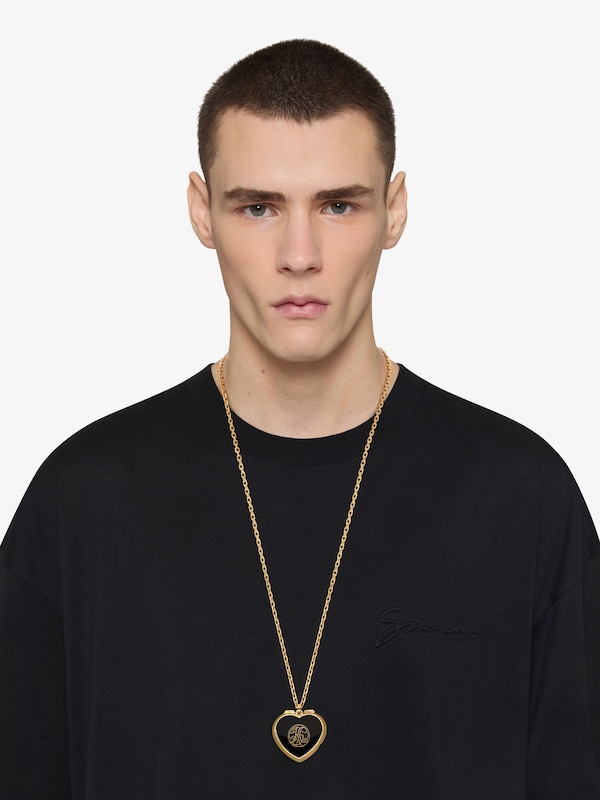 Givenchy Heart mirror necklace in metal and enamel Oferta exclusiva