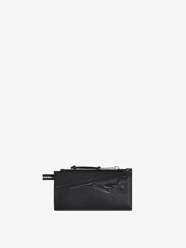 Givenchy G-Trail zipped card holder in leather
