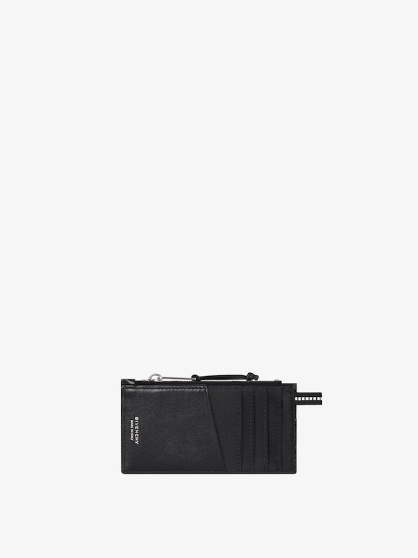 Givenchy G-Trail zipped card holder in leather En línea