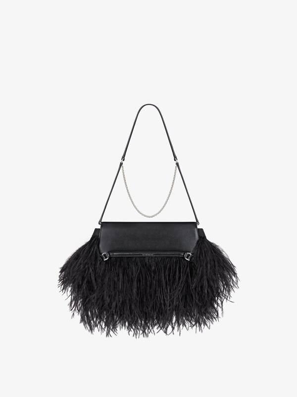 Givenchy Voyou Clutch bag in leather and feathers Promoción trimestral