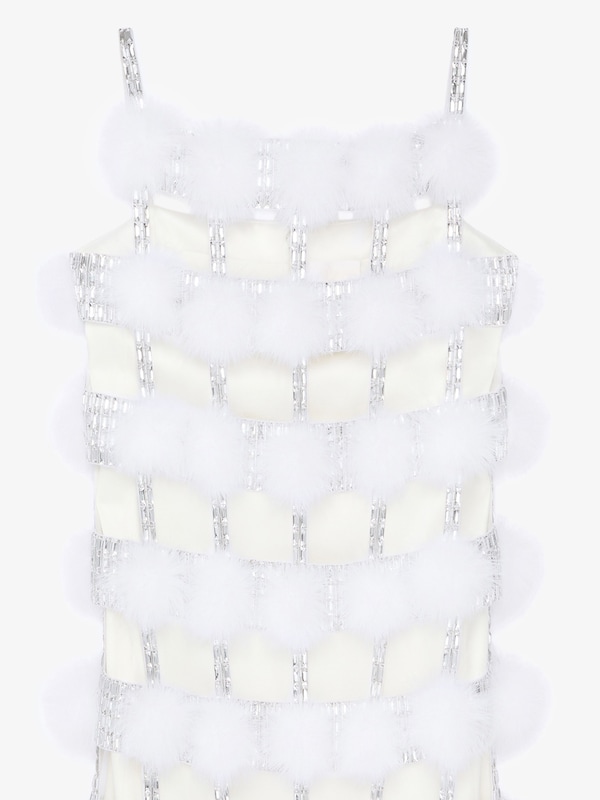 Givenchy Dress in satin with pompoms and crystals Precios de Black Friday