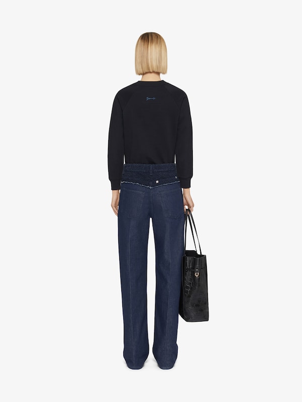 Givenchy Slim fit sweatshirt in fleece with cat eye embroidery Precio ultrabajo