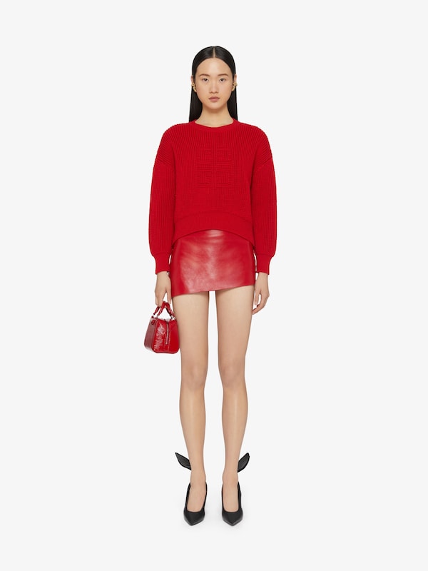 Givenchy Cropped 4G sweater in waffle wool Venta caliente
