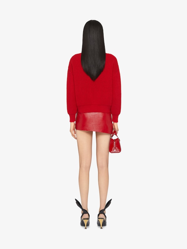 Givenchy Cropped 4G sweater in waffle wool Venta caliente