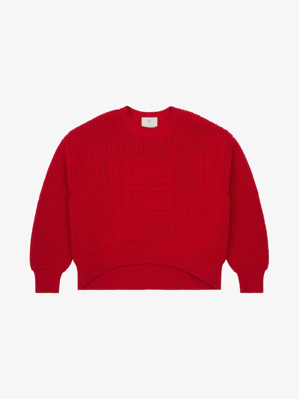 Givenchy Cropped 4G sweater in waffle wool Venta caliente