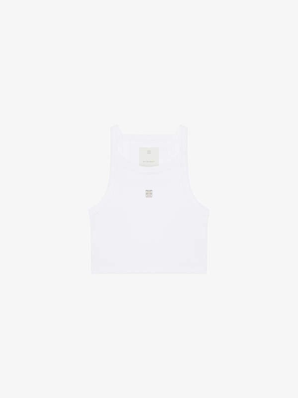 Givenchy Cropped tank top in cotton with 4G detail Tienda