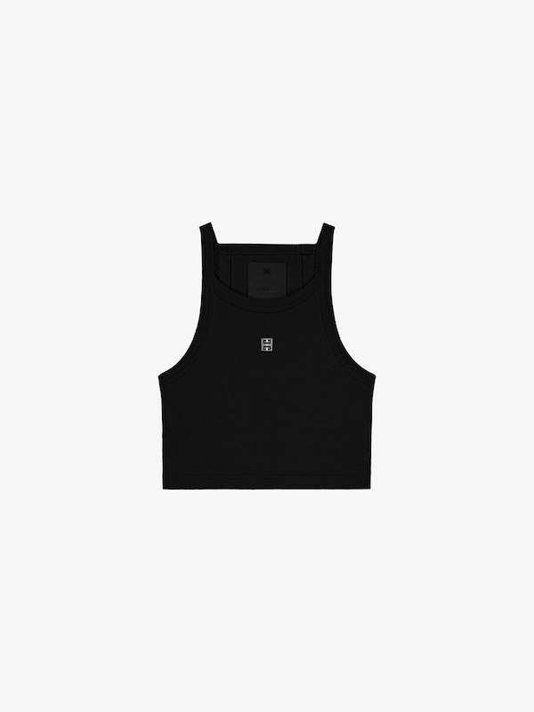 Givenchy Cropped tank top in cotton with 4G detail Rebajas online