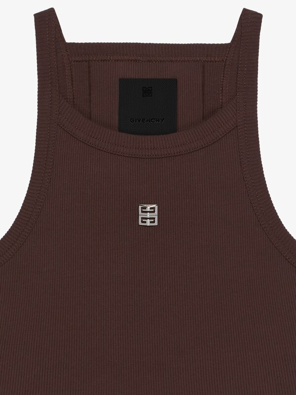 Givenchy Cropped tank top in cotton with 4G detail Rebajas top