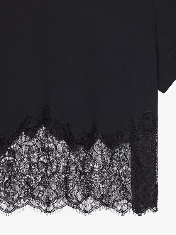 Givenchy Cropped t-shirt in cotton and lace Envío gratis