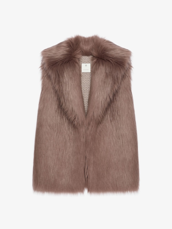 Givenchy Sleeveless jacket in faux fur and knit Grandes descuentos