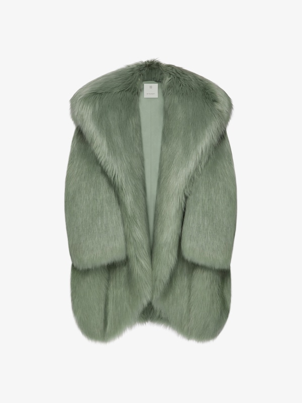 Givenchy Oversized coat in faux fur Liquidación