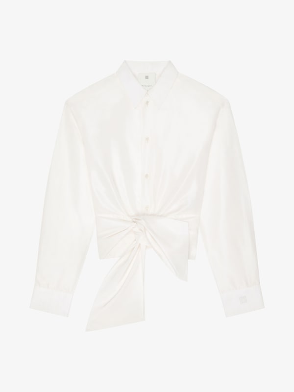 Givenchy Bow shirt in taffetas with 4G detail Libre de impuestos