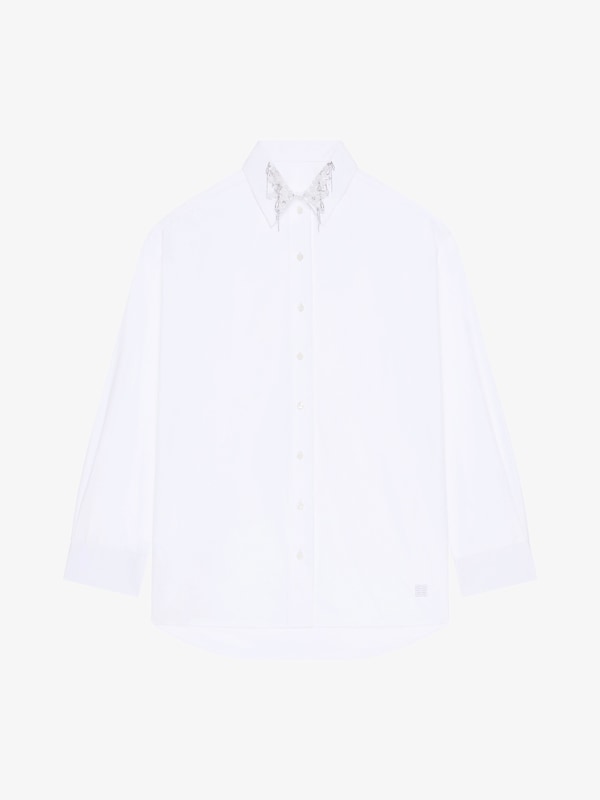 Givenchy Oversized shirt in cotton with crystals and pearls Descuentos del mes