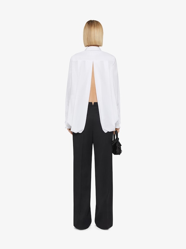 Givenchy Oversized shirt in poplin with open back Oferta exclusiva