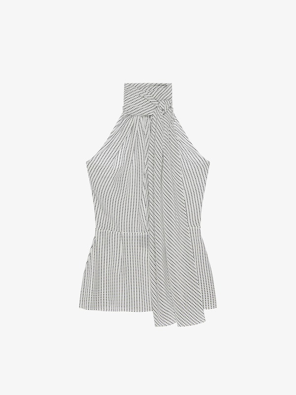Givenchy Polka dots top in silk with lavallière Última moda