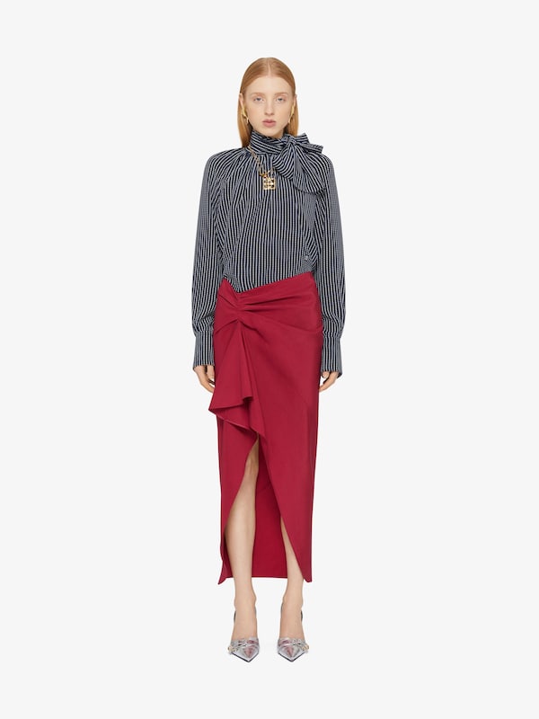 Givenchy Polka dots blouse in silk with lavallière and 4G detail