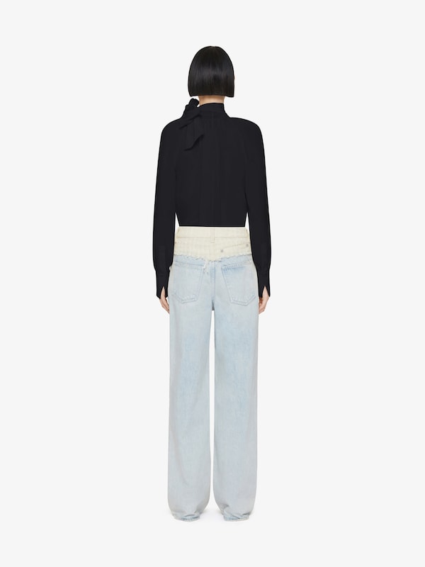 Givenchy Blouse in silk with lavallière Ofertas especiales