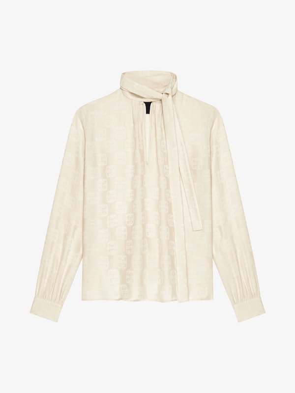 Givenchy Blouse in 4G Liquid jacquard with lavallière Precio ultrabajo