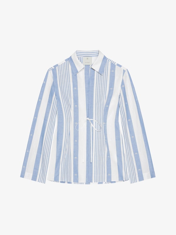 Givenchy Shirt in cotton and linen with 4G stripes Devoluciones gratuitas