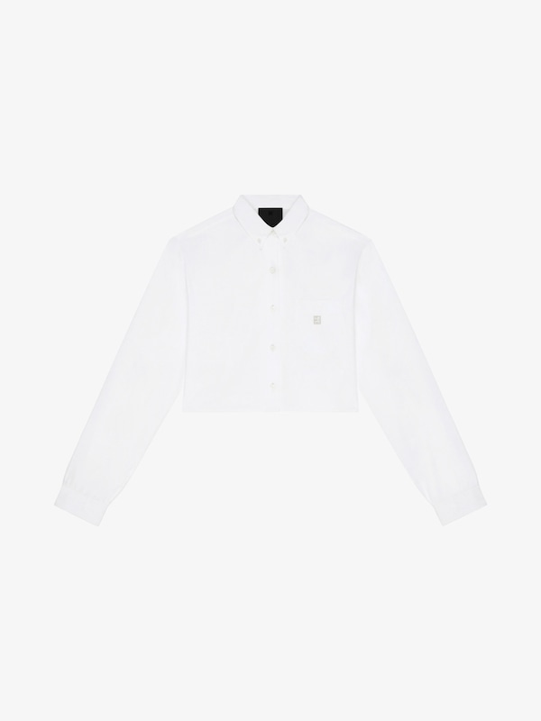 Givenchy Cropped shirt in poplin with 4G detail Outlet