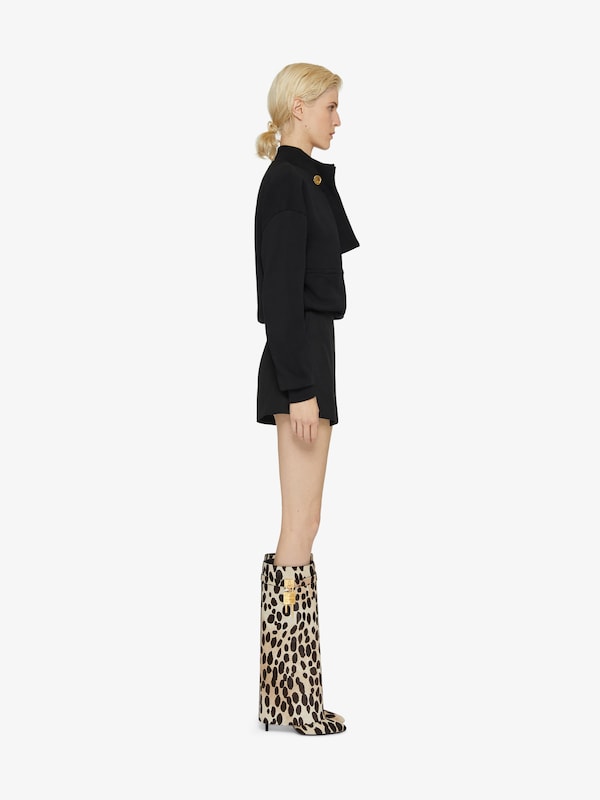 Givenchy Shark Lock Stiletto boots in pony with leopard print Outlet online