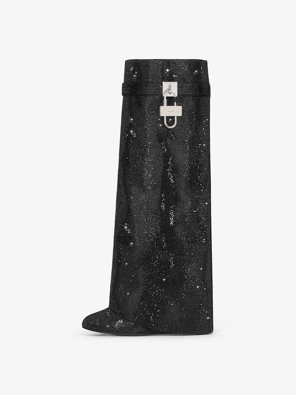 Givenchy Shark Lock boots wide fit in satin with strass Venta caliente