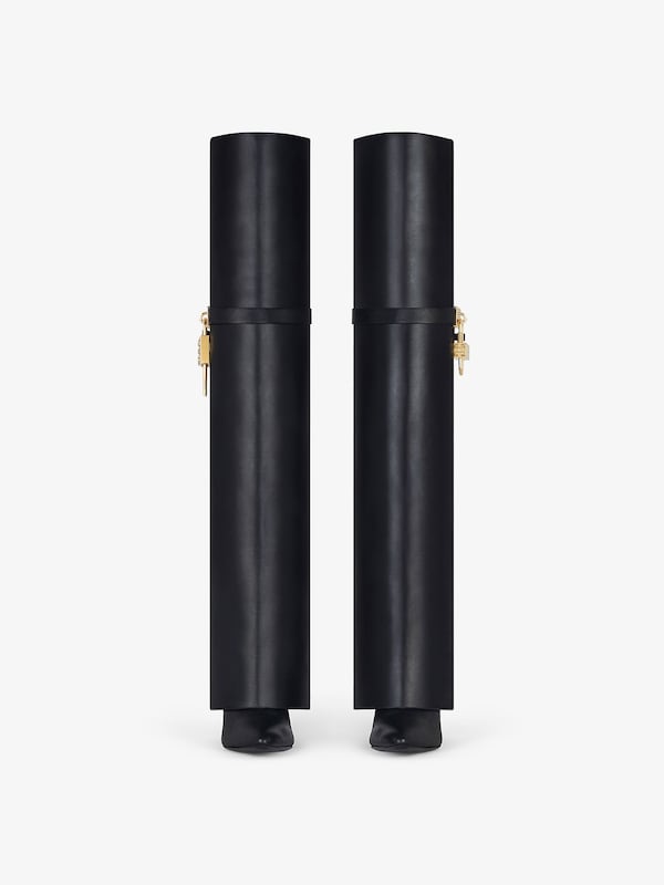 Givenchy Shark Lock Stiletto over-the-knee boots in leather En oferta