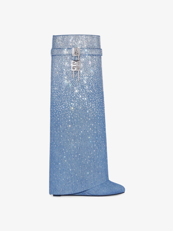 Givenchy Shark Lock boots in denim with strass Ventas relámpago